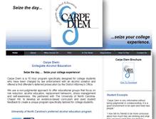 Tablet Screenshot of carpediemnc.org